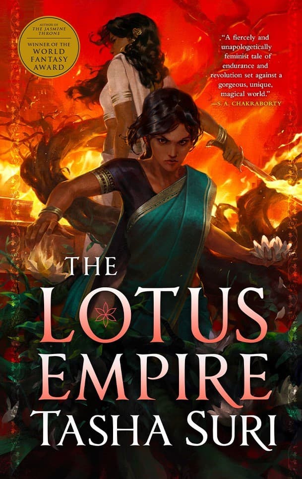 Cover of The Lotus Throne (The Burning Kingdoms, #3)