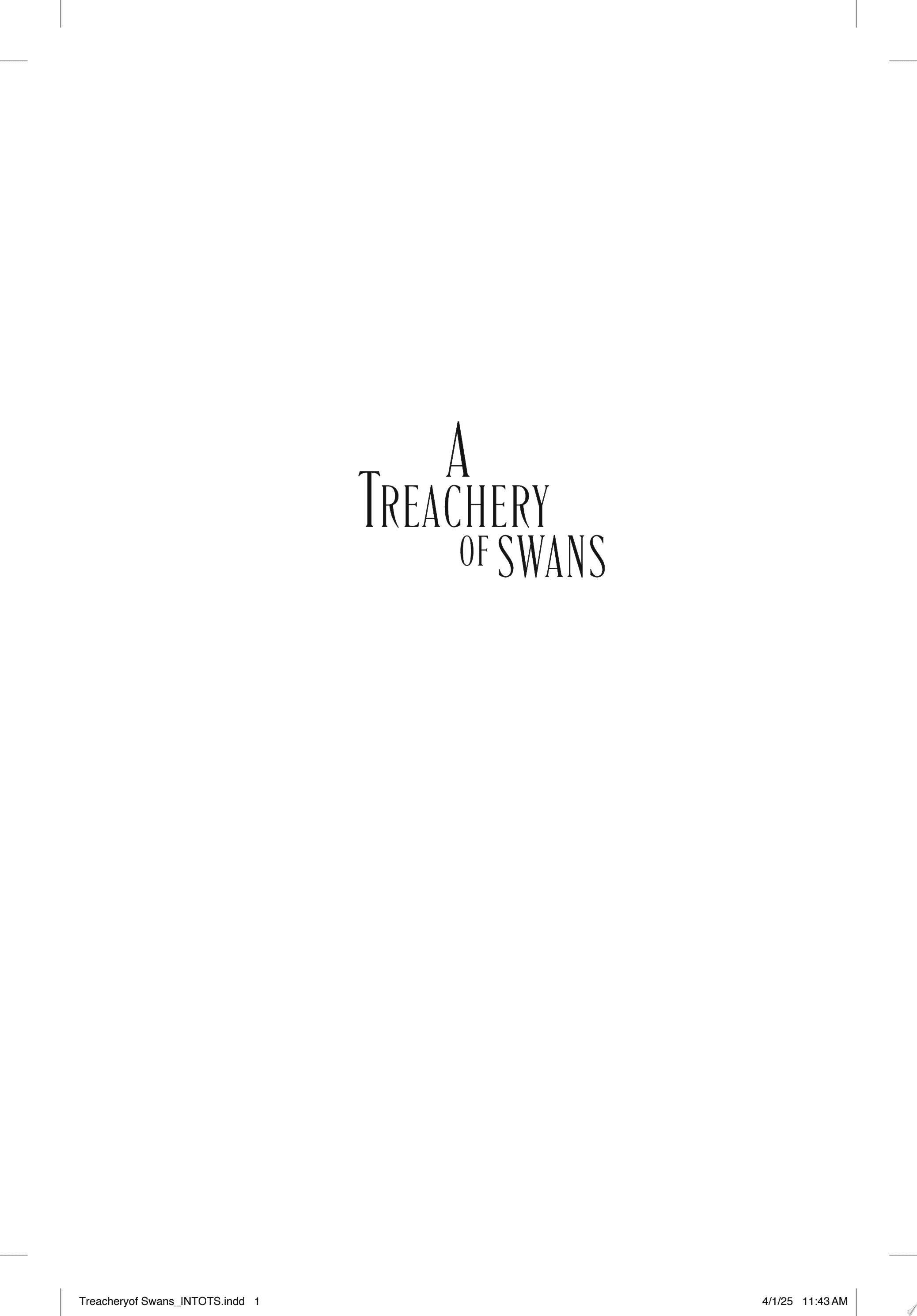 Cover of A Treachery of Swans