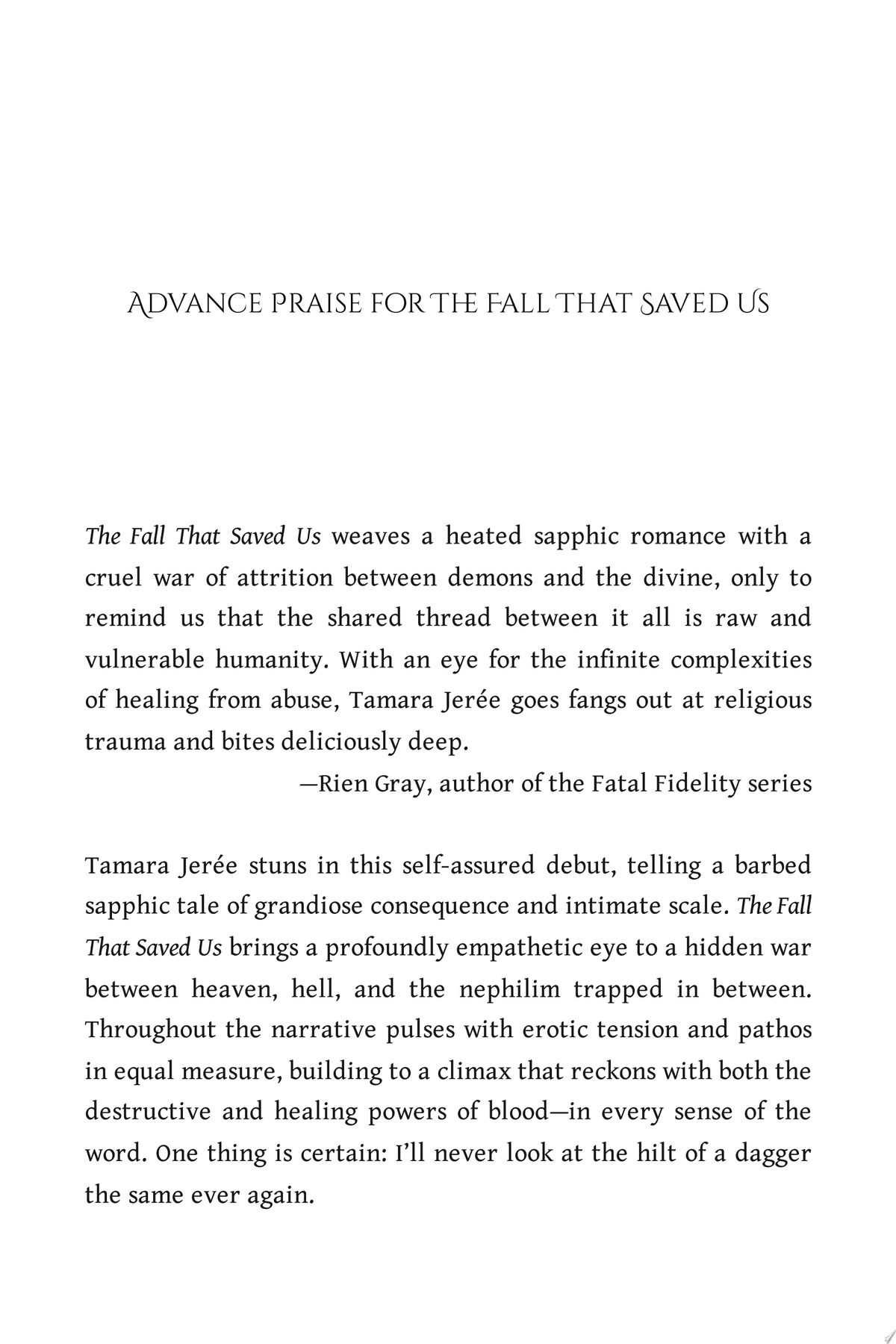 Cover of The Fall That Saved Us