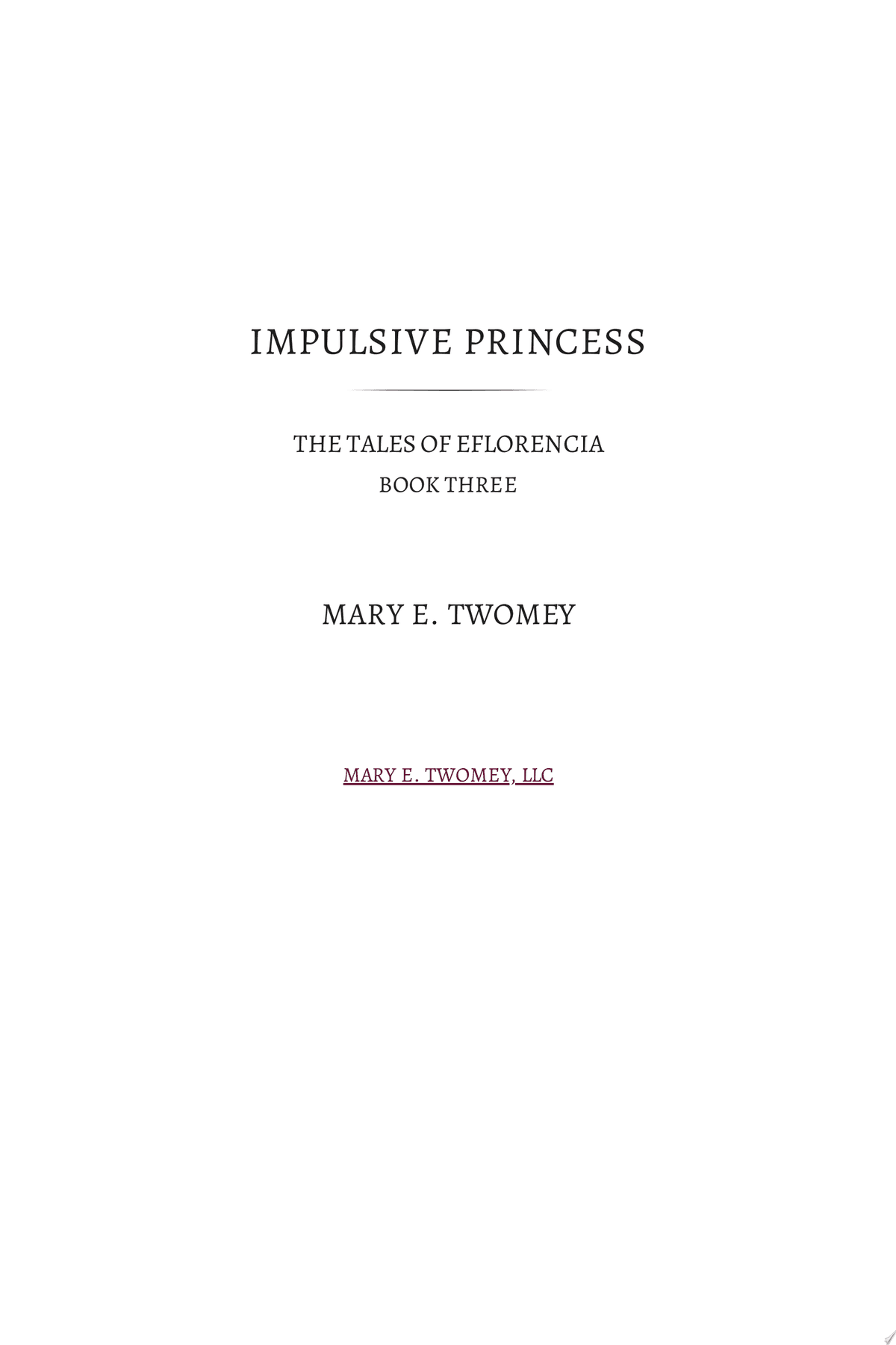 Cover of Impulsive Princess
