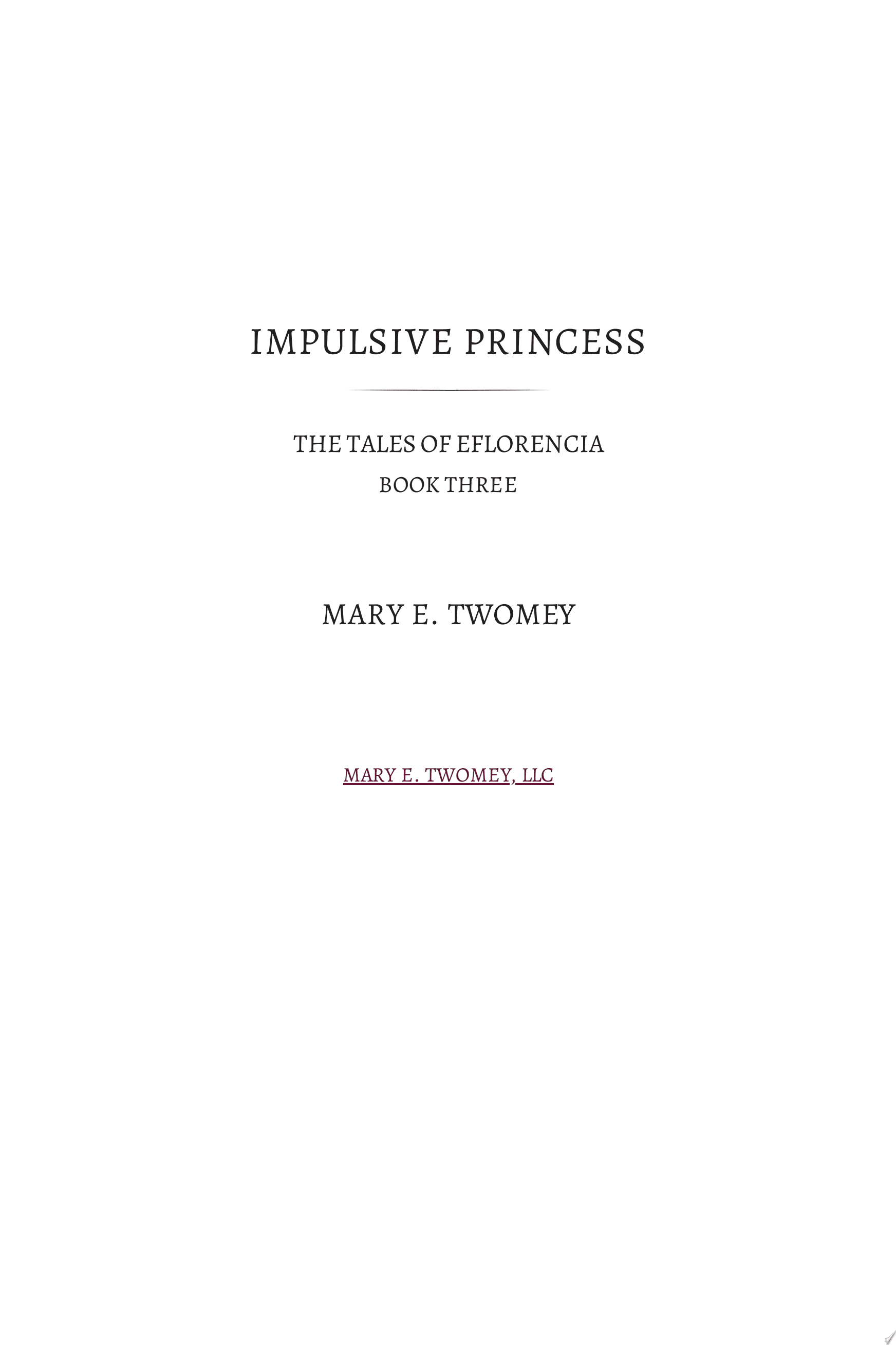 Cover of Impulsive Princess