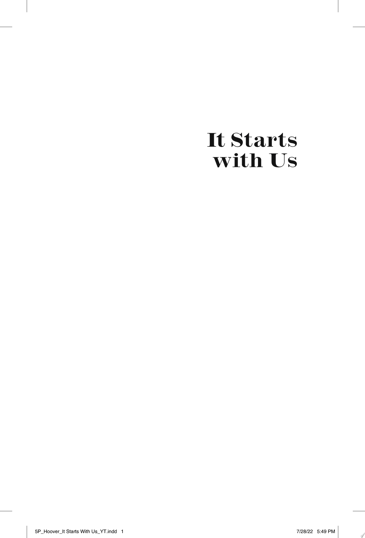 Cover of It Starts with Us