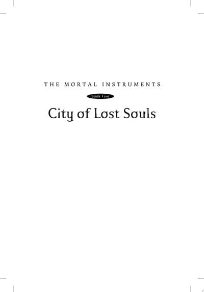 Cover of City of Lost Souls