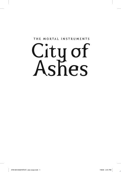 Cover of City of Ashes