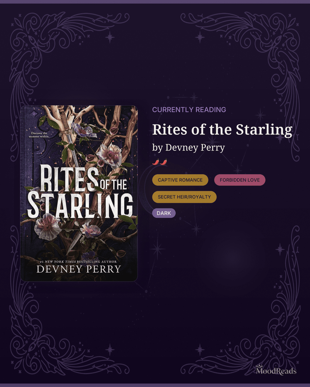 Currently Reading card for Rites of the Starling