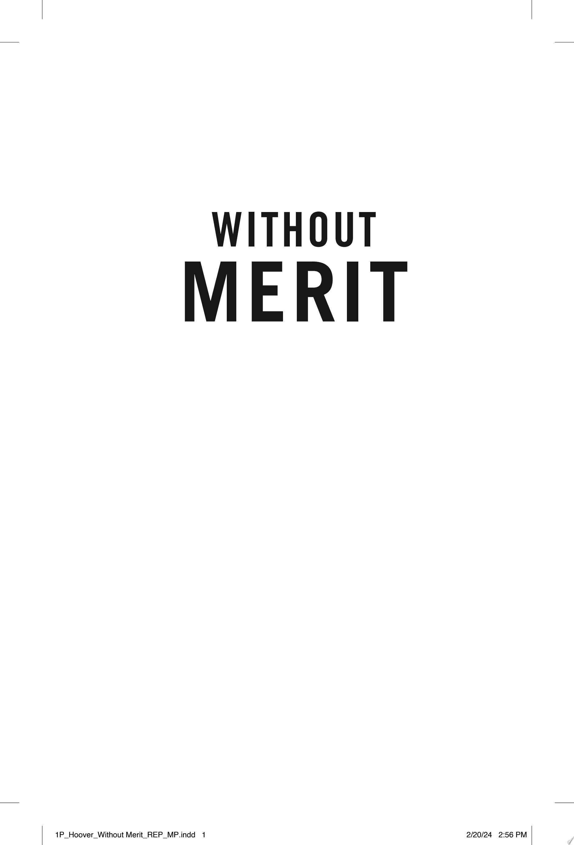 Cover of Without Merit