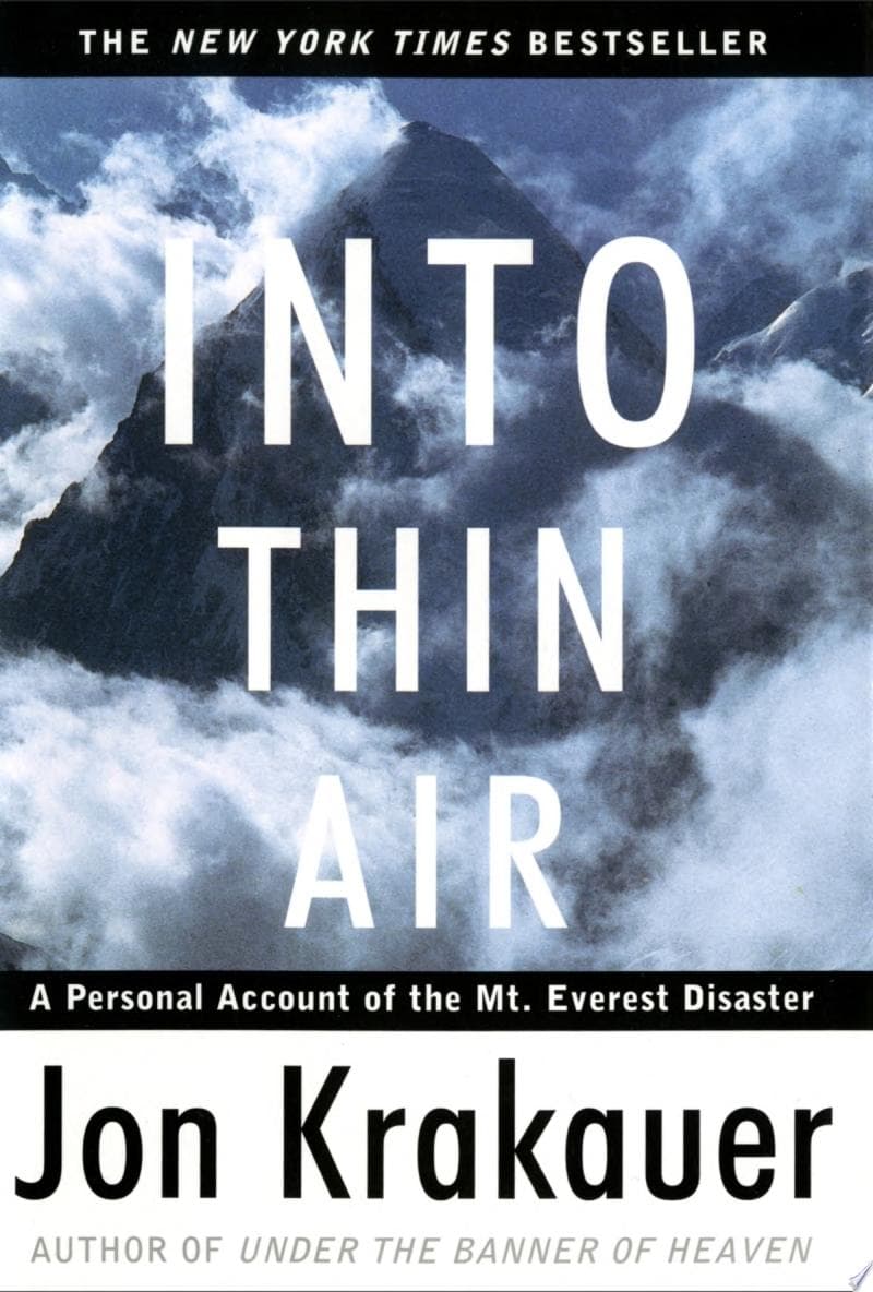 Cover of Into Thin Air: A Personal Account of the Mt. Everest Disaster