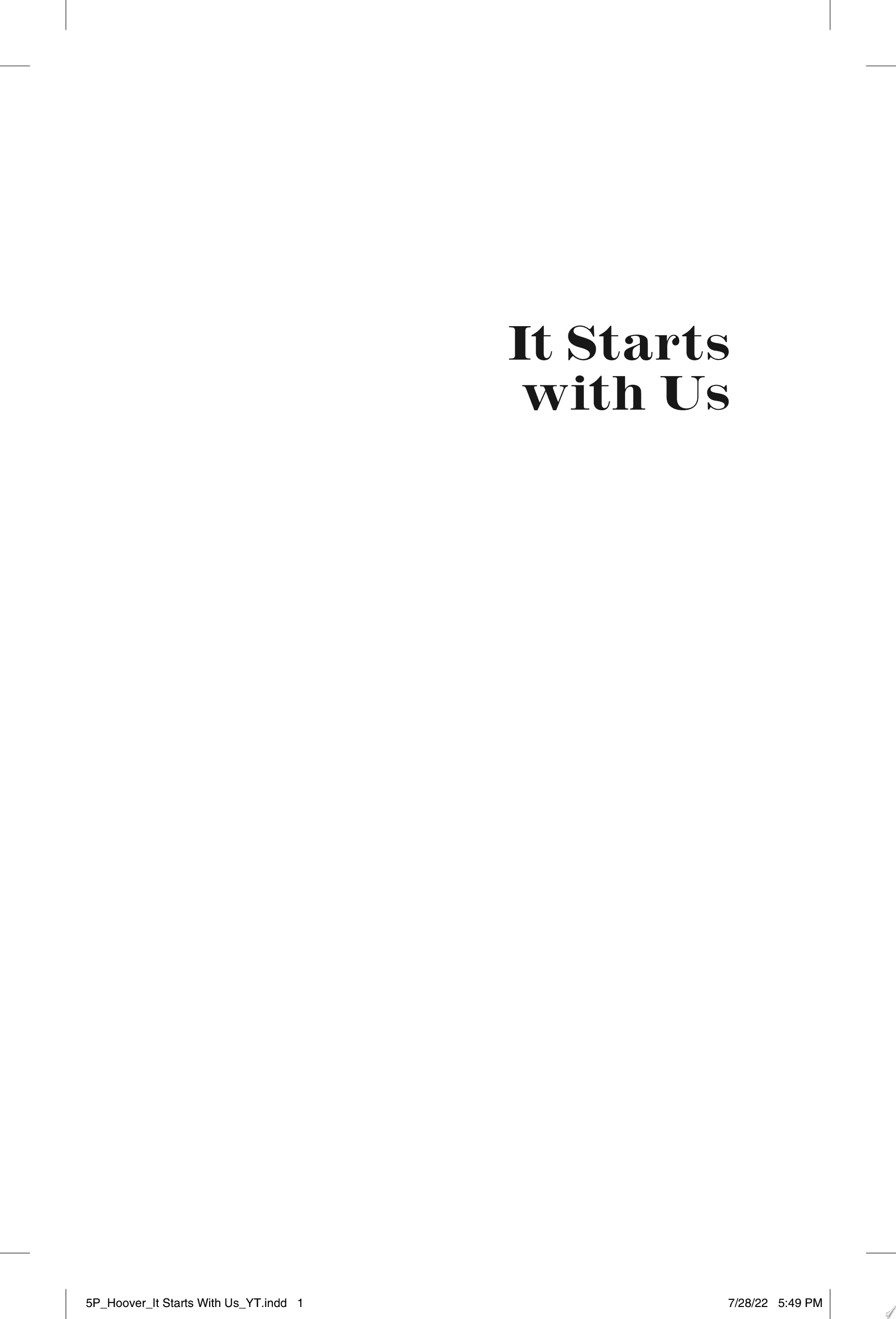 Cover of It Starts with Us